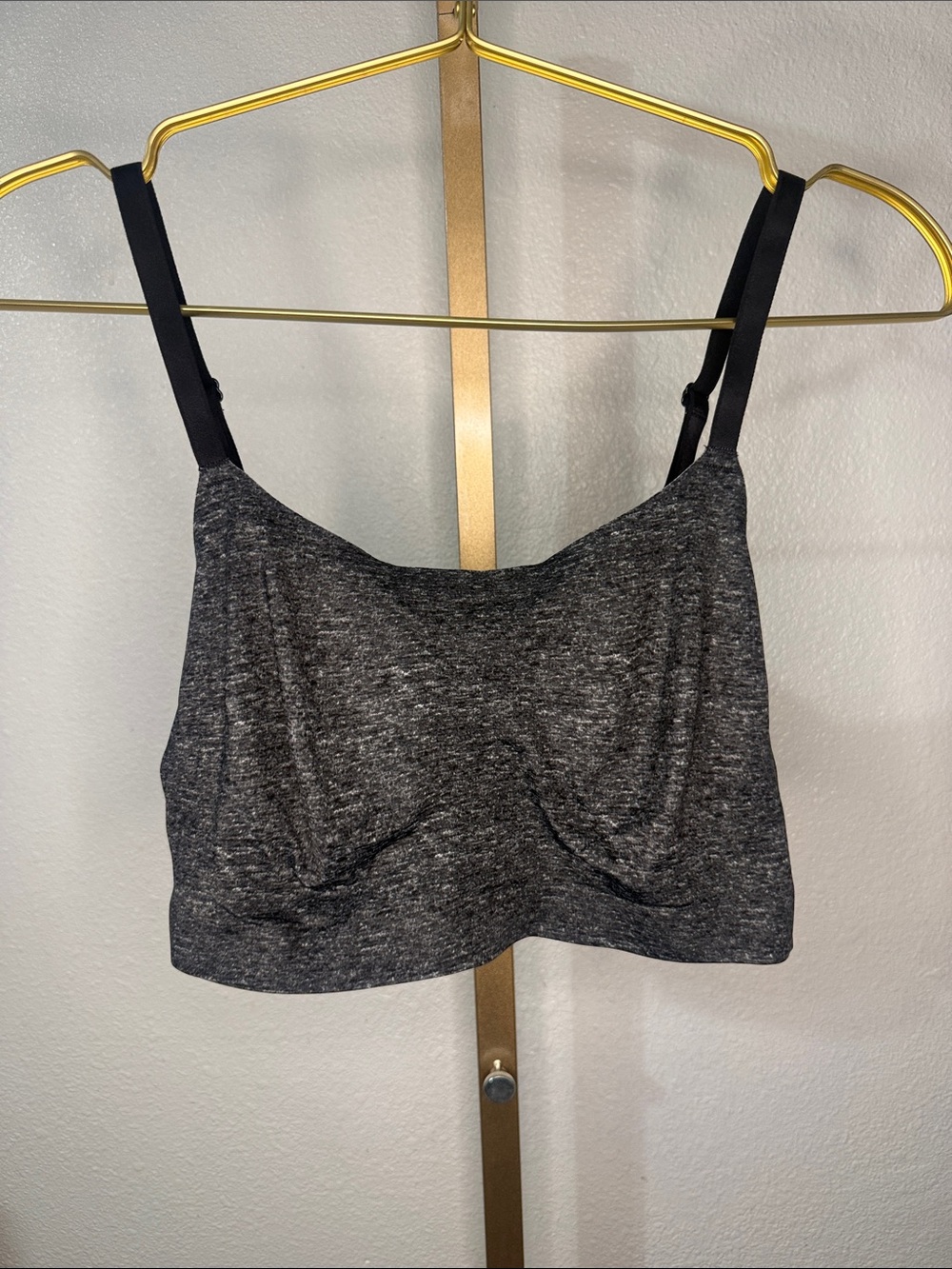 Soma Heather Charcoal Seamless Bralette- size large